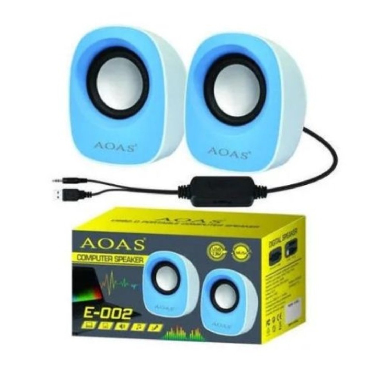 PARLANTE ALTAVOZ ORDENADOR MINI CABLE USB ESTÉREO OVALADO - 2