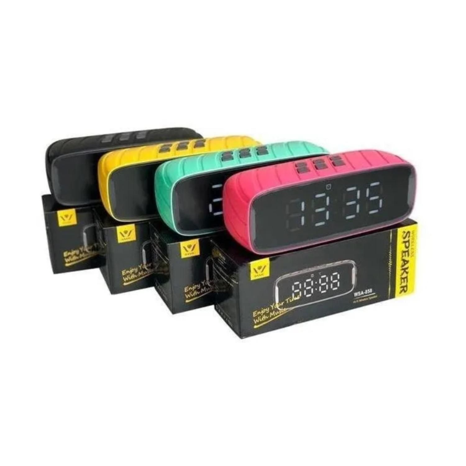 PARLANTE BLUETOOTH INALÁMBRICO RELOJALARMA TIPO ESPEJO ROJO - 2
