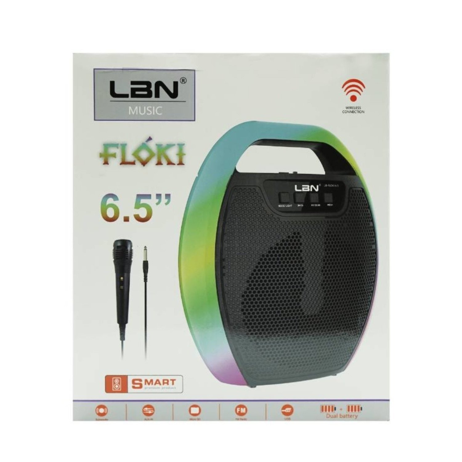 PARLANTE BLUETOOTH MICRÓFONO USB FLOKI 6.5 PULGADAS - 3