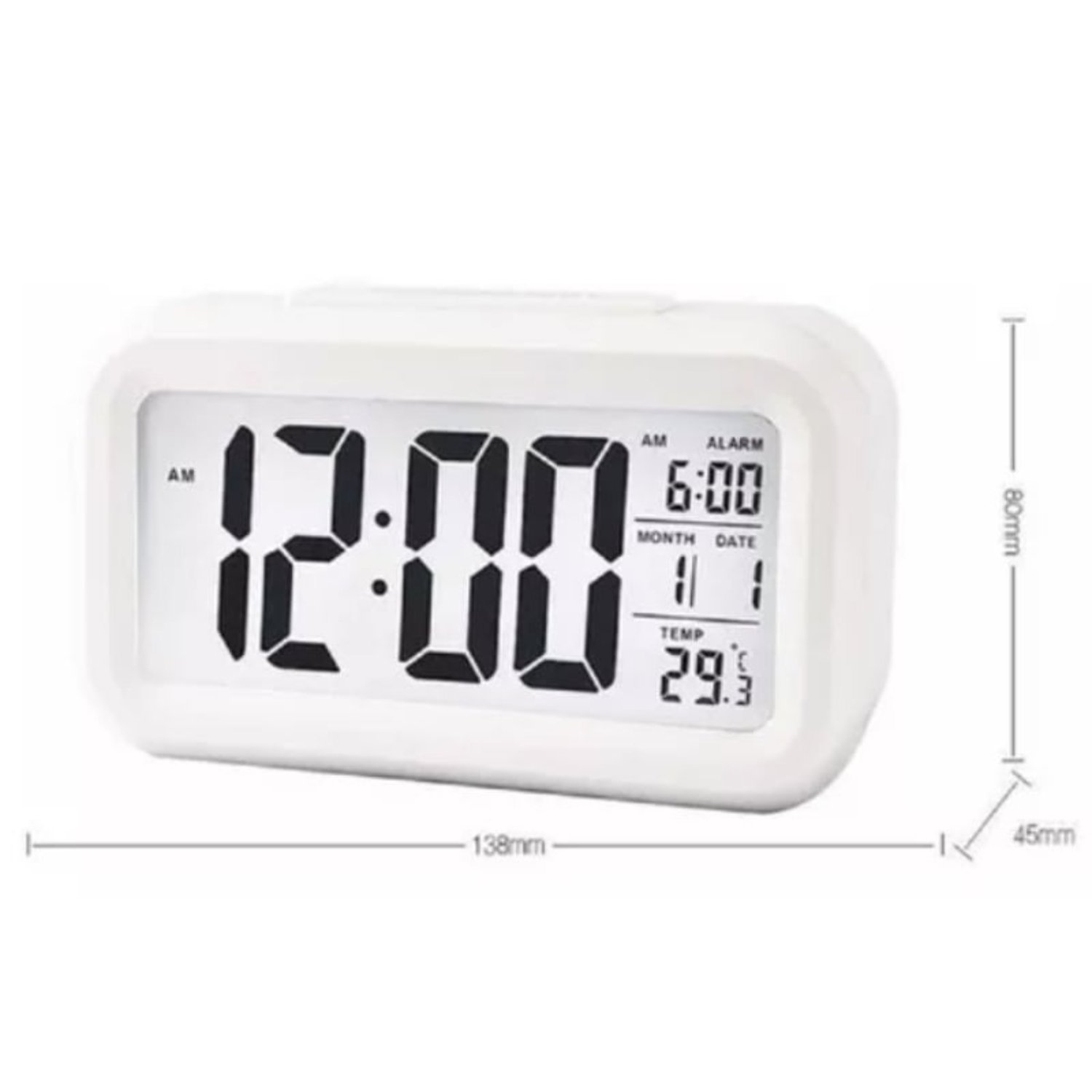 RELOJ DESPERTADOR DIGITAL LCD - 2