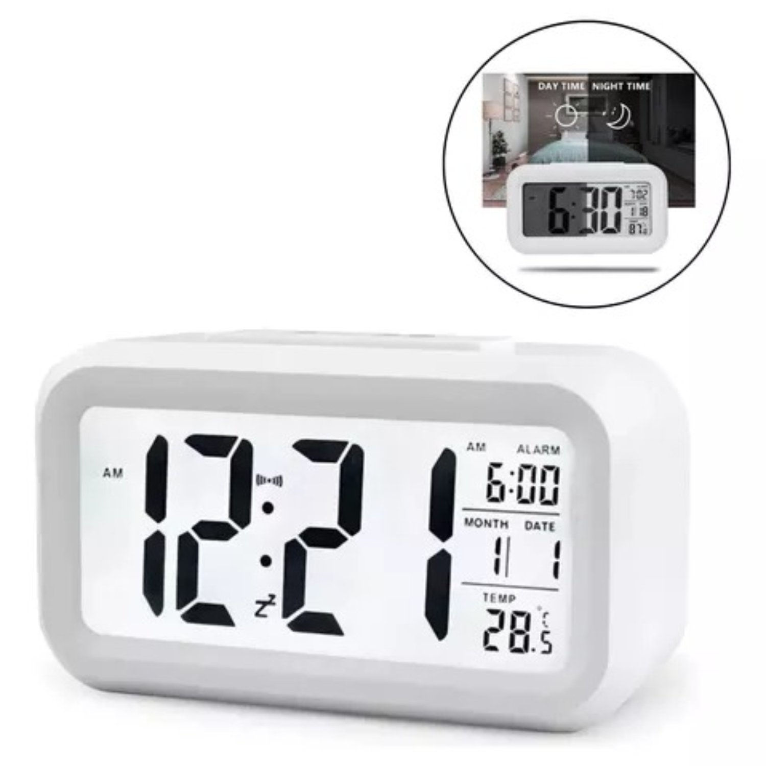 RELOJ DESPERTADOR DIGITAL LCD - 3