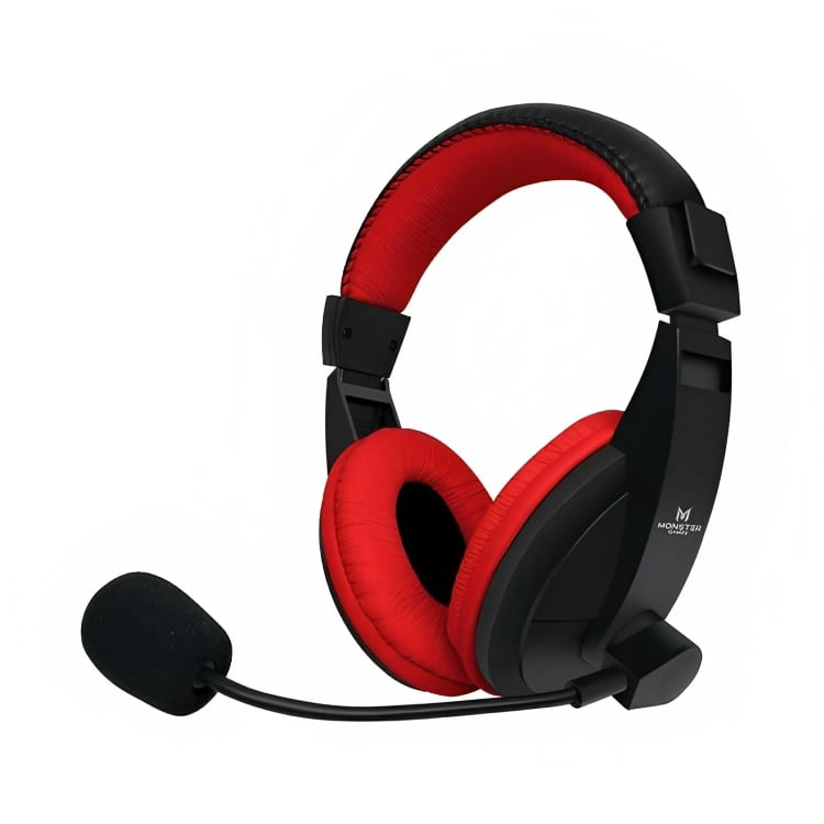 AUDIFONO GAMER MONSTER  RED - 1