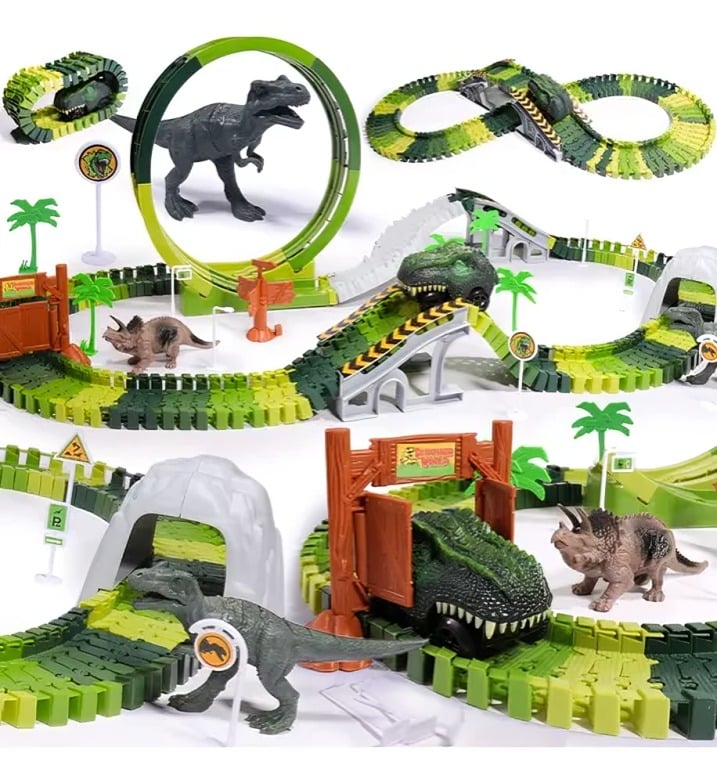PISTA NUEVA DE DINOSAURIO VERDE - 1