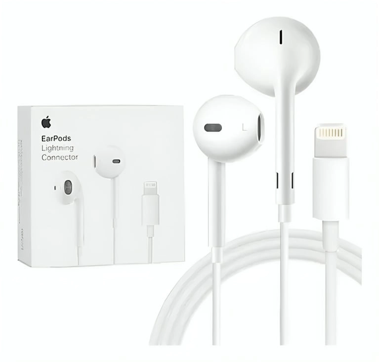AUDÍFONOS MANOS LIBRES EARPODS CONECTOR LIGHTNING PARA IPHONE - 1