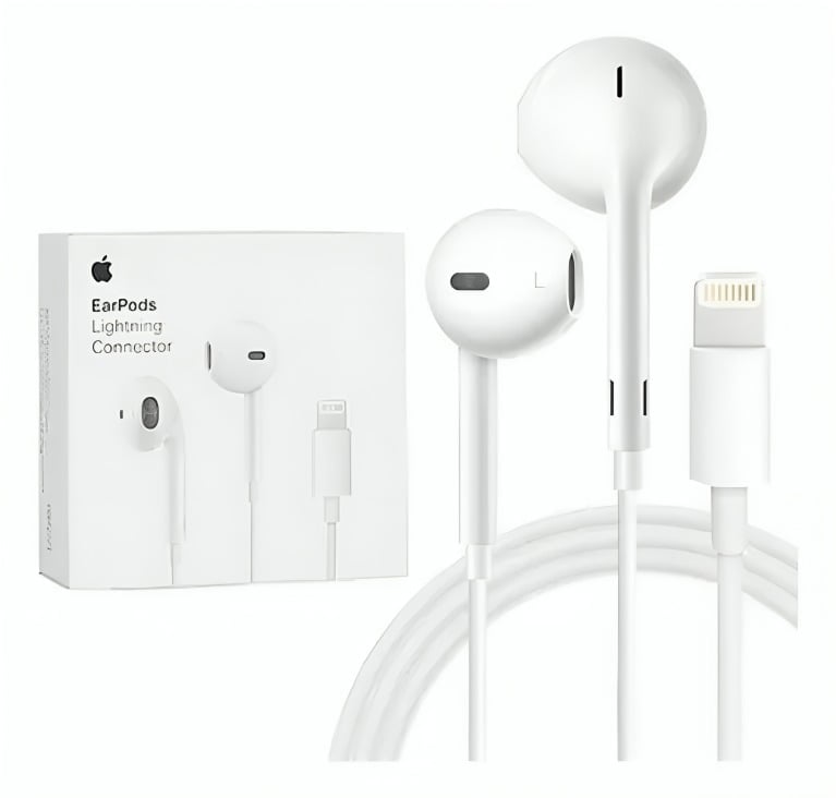 AUDÍFONOS MANOS LIBRES EARPODS CONECTOR LIGHTNING PARA IPHONE - 1