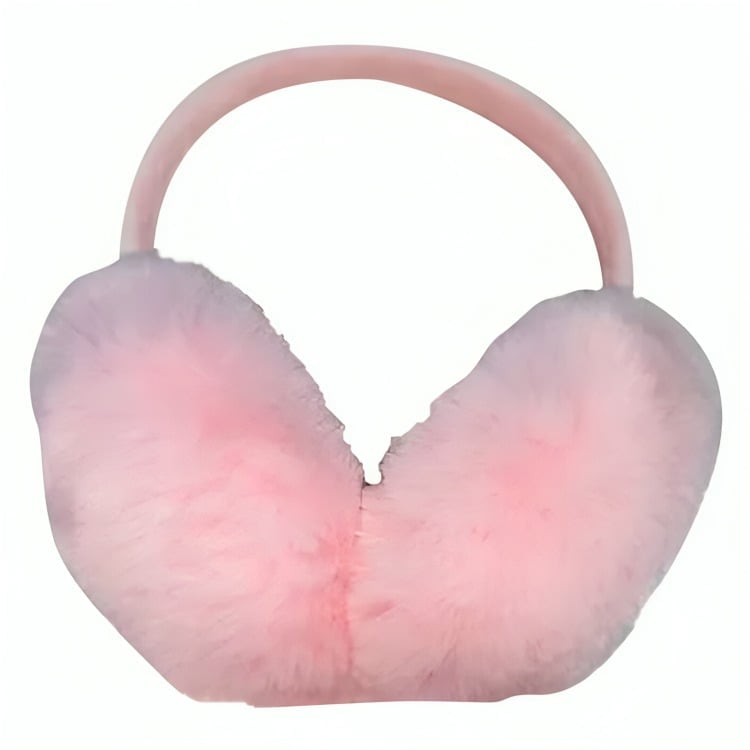 AUDIFONO DIADEMA CON OREJERAS FELPA - ROSA - 1