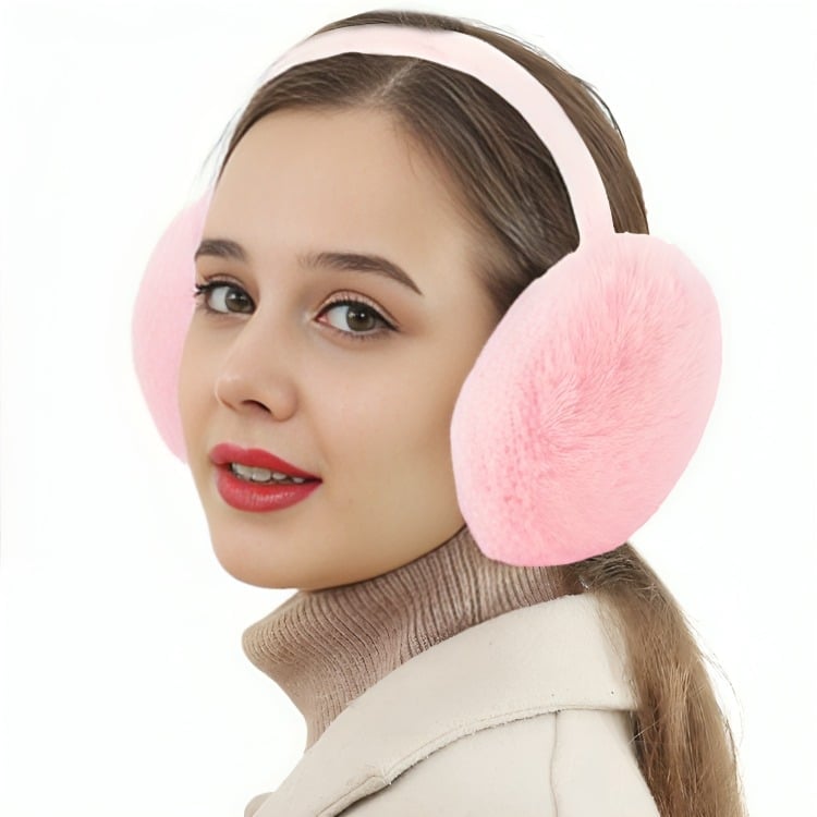 AUDIFONO DIADEMA CON OREJERAS FELPA - ROSA - 2