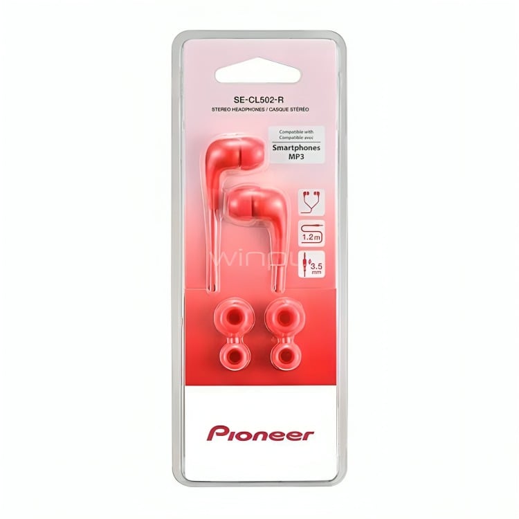 SECL502/R AUDIFONOS PIONEER ROJOS - 2