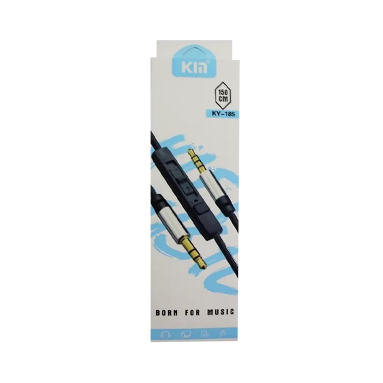 CABLE AUXILIAR 3.5 CON MICRÓFONO Y REGULADOR DE VOLUMEN - 1