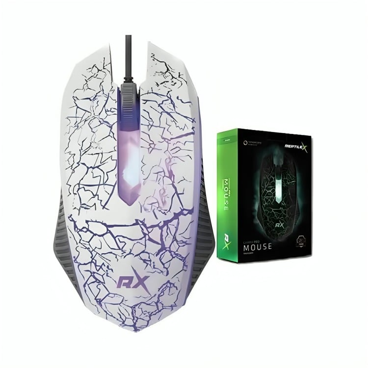 GAMING MOUSE CON SENSOR OPTICO DE LUZ LED, 1000 DPI - WHITE - 3