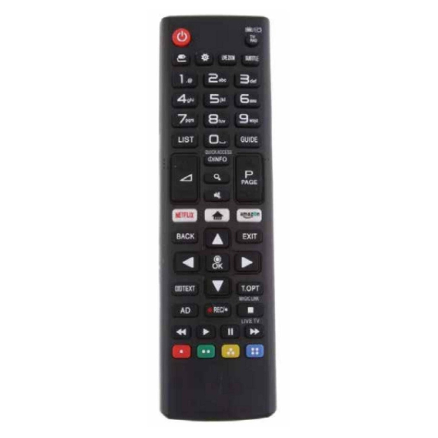 CONTROL REMOTO UNIVERSAL PARA TV LG NEGRO - 1