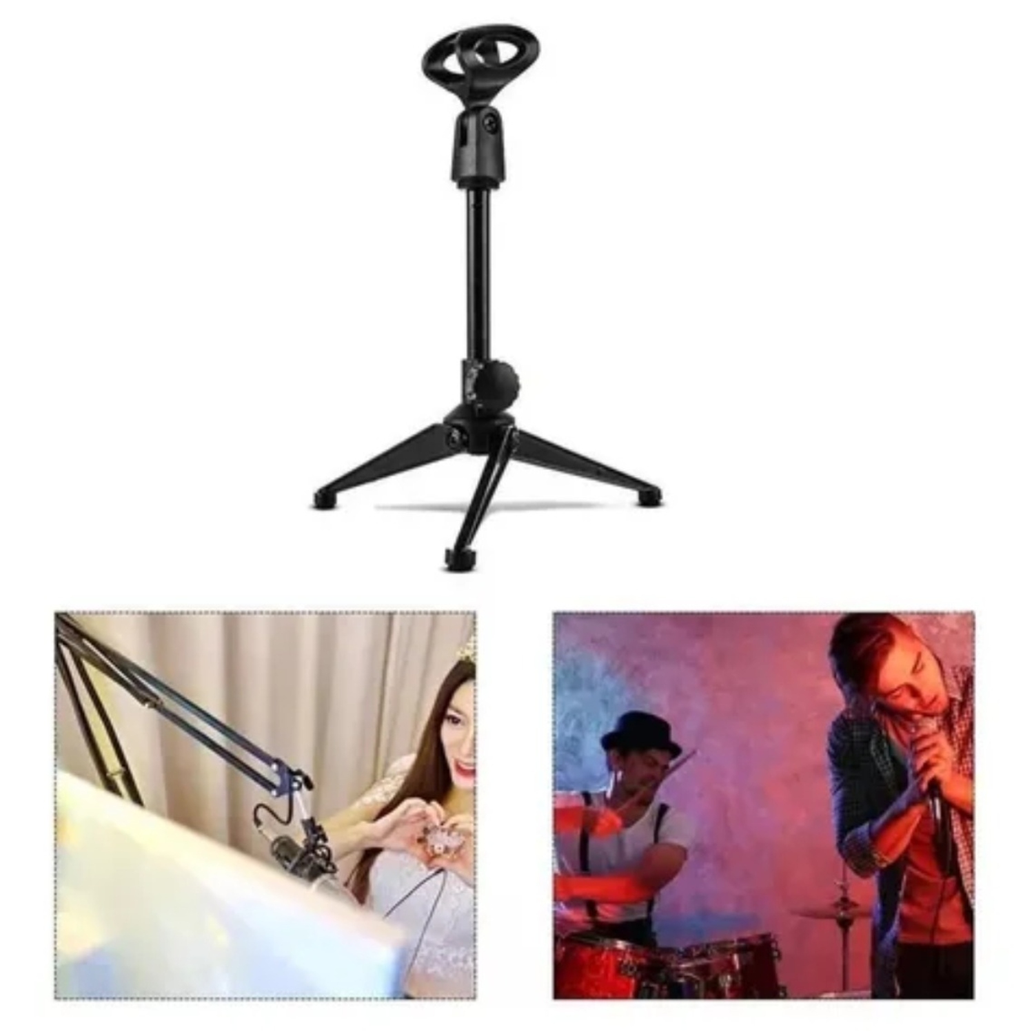 SOPORTE MESA TRIPODE PARA MICRÓFONO STAND - 4