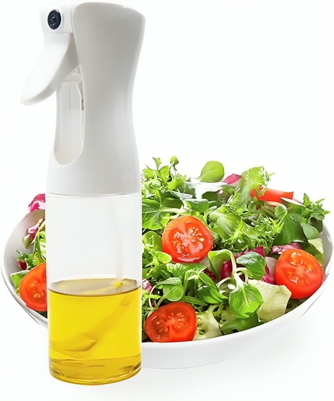 BOTELLA PULVERIZADOR DE ACEITE SPRAY DE COCINA 300ML BLANCO - 1