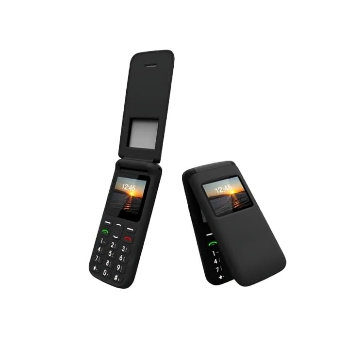 TELÉFONO SENIOR TECNOLAB 4G TL456 SHELL SHAPE NEGRO - 1