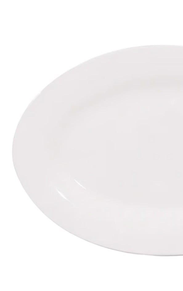FUENTE OVALADA 35,5 CM PORCELANA BLANCA - 1