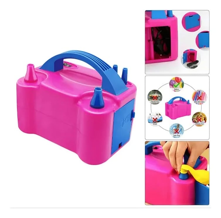 INFLADOR AUTOMÁTICO DE GLOBOS PORTÁTIL FIESTA DECORACIÓN - 2