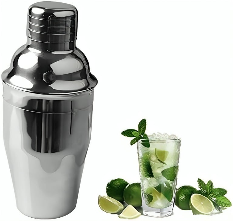 COCTELERA ACERO INOXIDABLE BAR MEZCLADOR DE CÓCTEL 250ML - 1