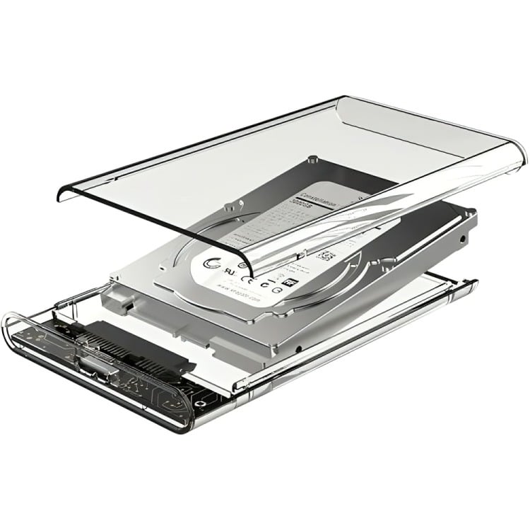 COFRE CASE TRANSPARENTE DISCO DURO SATA2.5 USB3.0 - 1