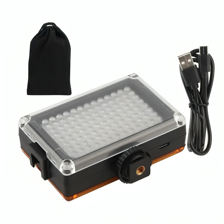FOCO DE CÁMARA 96 LED FLASH BATERÍA CON 2 FILTROS - 3