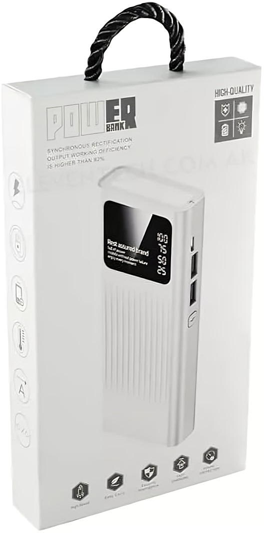BATERIA EMERGENCIA 2 USB 20.000 MAH CON LINTERNA - 2