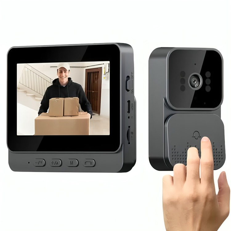 CITOFONO TIMBRE CAMARA INALAMBRICO CON PANTALLA 4.3 LCD - 2