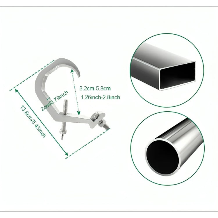 CLAMP DE ALUMINIO PARA COLGAR ILUMINACIÓN - 2