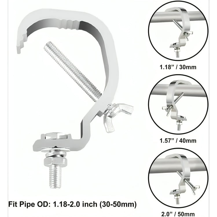 CLAMP SOPORTE ABRAZADERA DE ALUMINIO PARA ILUMINCACION - 2