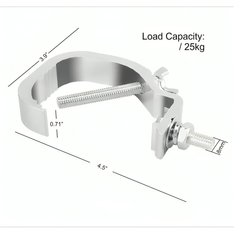 CLAMP SOPORTE ABRAZADERA DE ALUMINIO PARA ILUMINCACION - 3