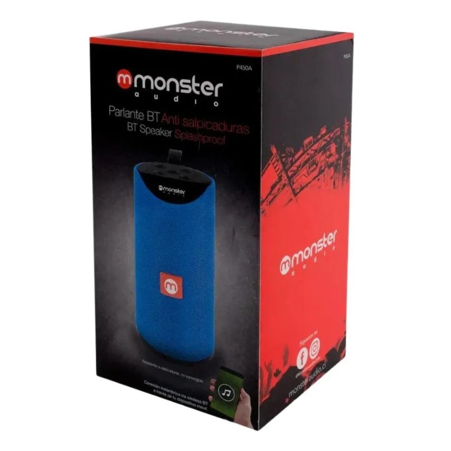 MX450A PARLANTE BT MONSTER AUDIO AZUL - 2