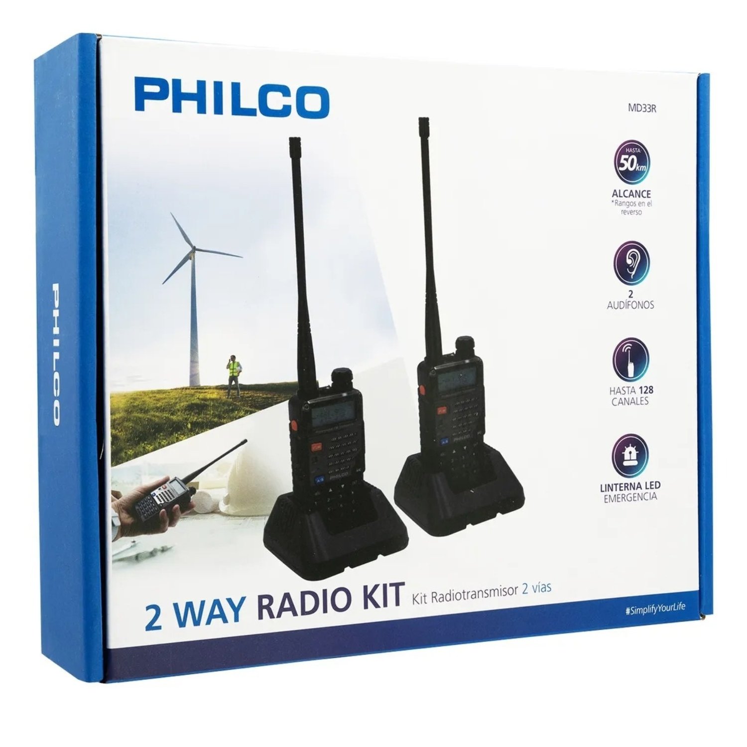 RADIOTRANSMISORES KIT PAR PHILCO PROF. INCL. MANOS LIBRES - 4