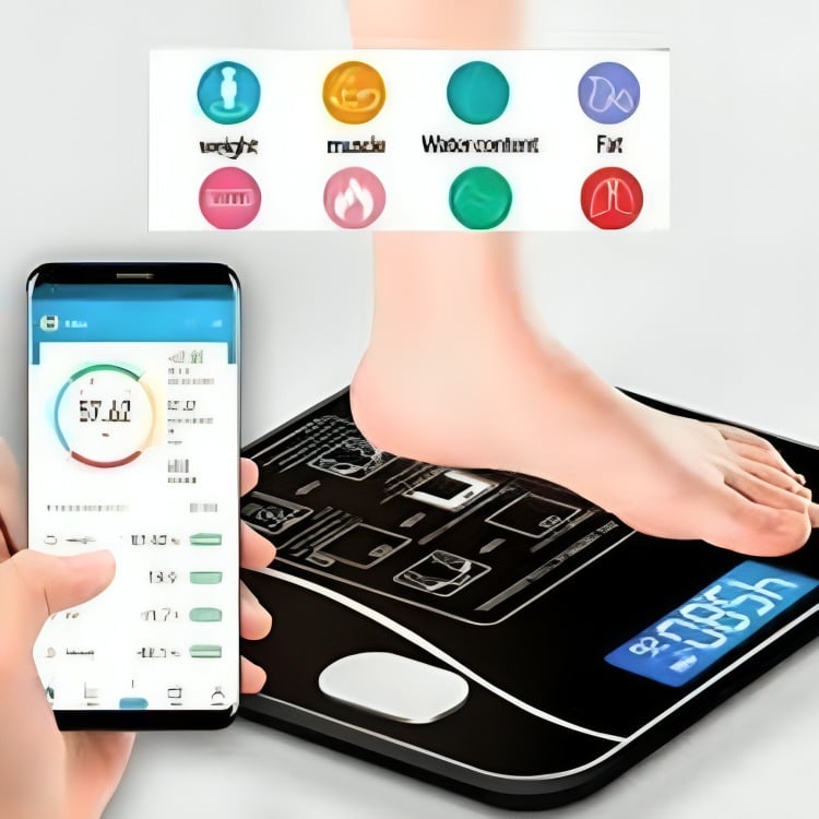 BALANZA DIGITAL INTELIGENTE BLUETOOTH BAÑO APP SMART - 2