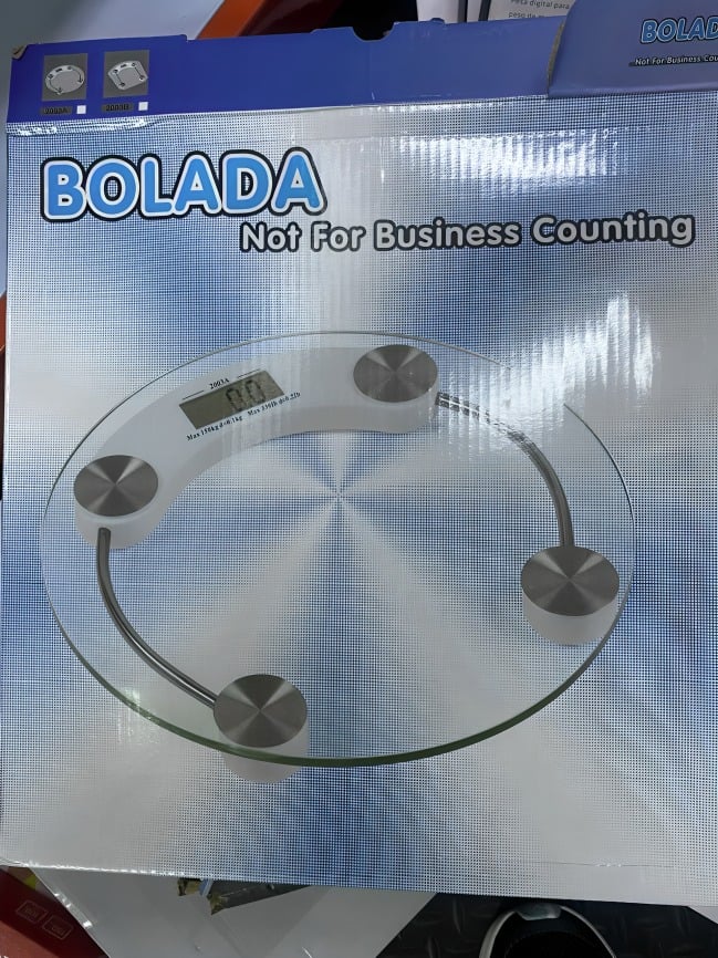 PESA CORPORAL  DIGITAL DE VIDRIO REDONDA - 2