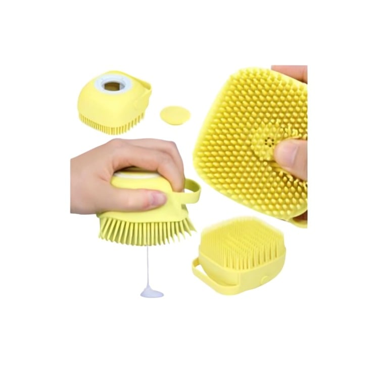 ESPONJA DE BAÑO SILICONA-AMARILLO - 2
