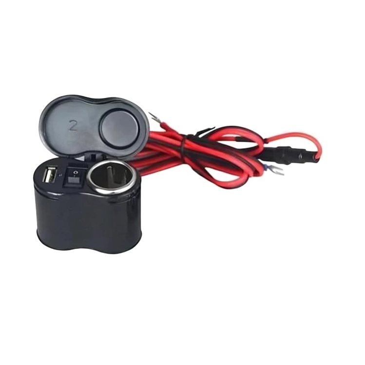 CARGADOR USB Y ENCENDEDOR DE CIGARRILLOS PARA MOTO 12V - 1