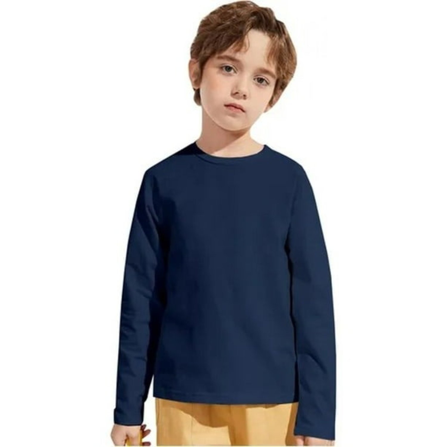 CAMISETAS POLAR NIÑOS CUELLO REDONDO PRIMERA CAPA AZUL 10 - 1