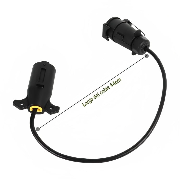 ADAPTADOR ENCHUFE VEHÍCULO AMERICANO REMOLQUE EUROPEO 7 PINES - 1