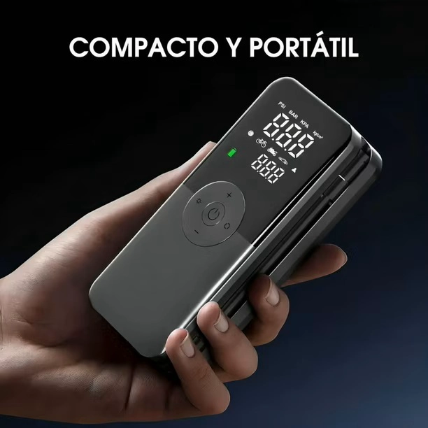 COMPRESOR AIRE 150PSI AUTO MOTO BICICLETA POWER BANK 2600MAH - 1