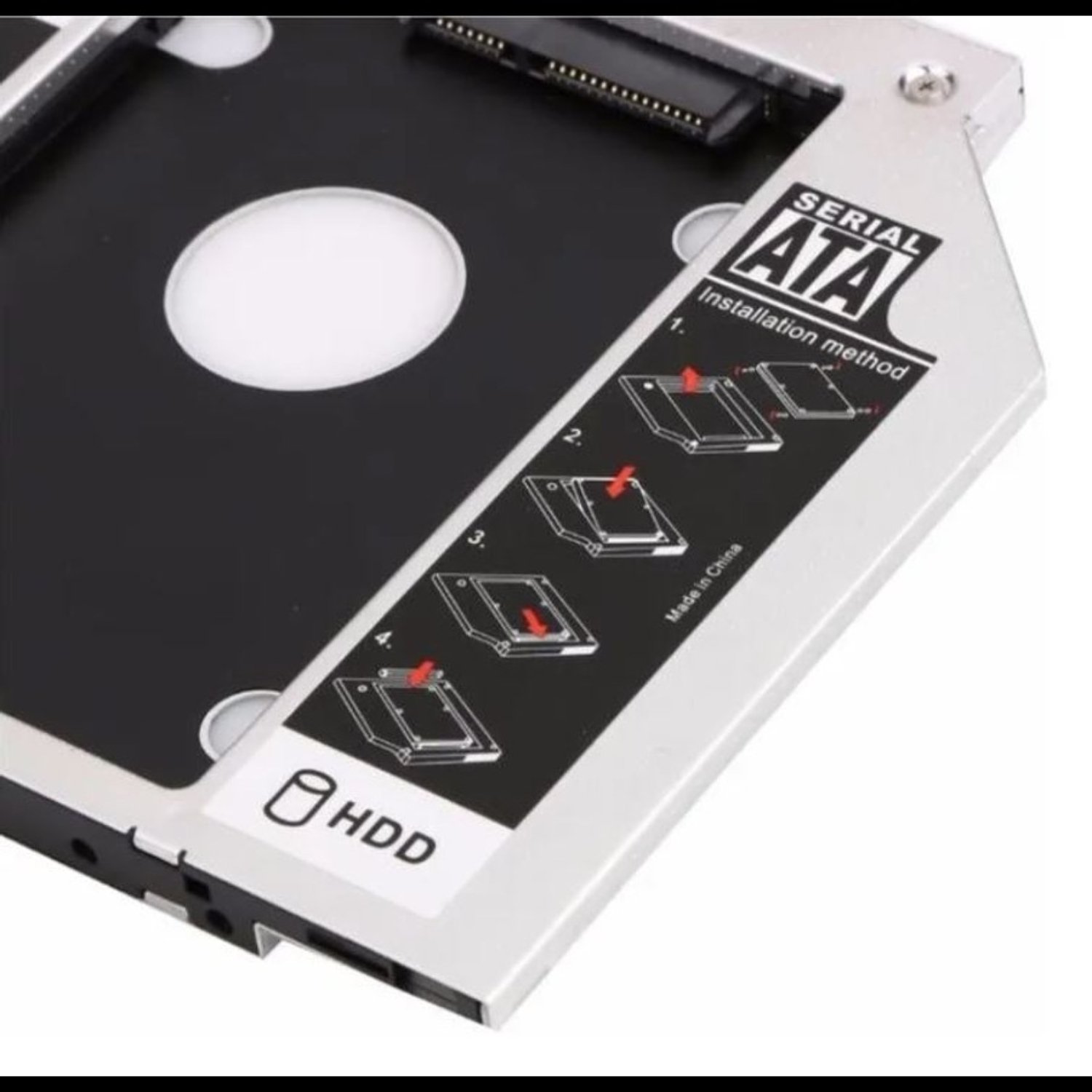 CADDY ADAPTADOR 12.7MM NOTEBOOK SATA HDD SSD - 1