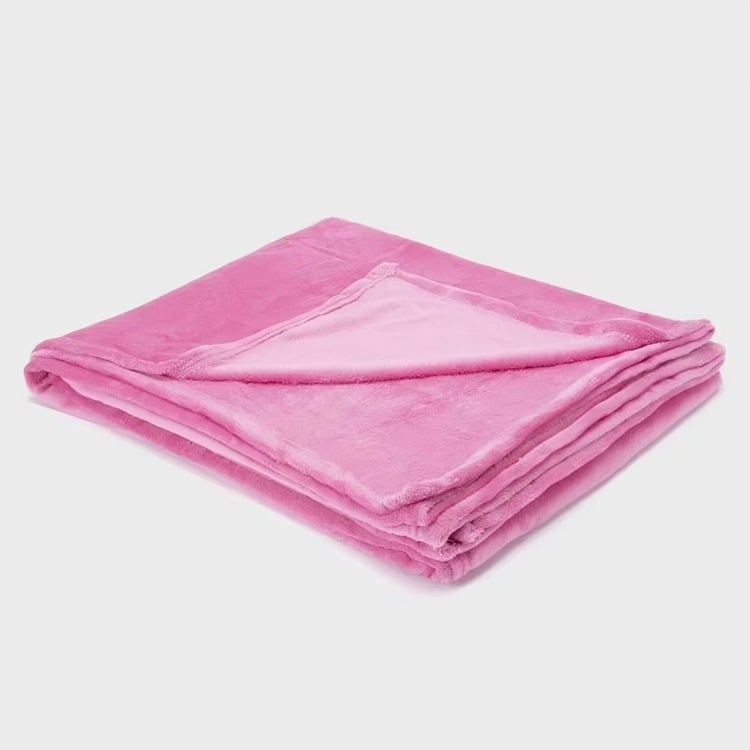 FRAZADA FLANNEL 1.5 PLAZAS / ROSA – PLUMETTI - 4