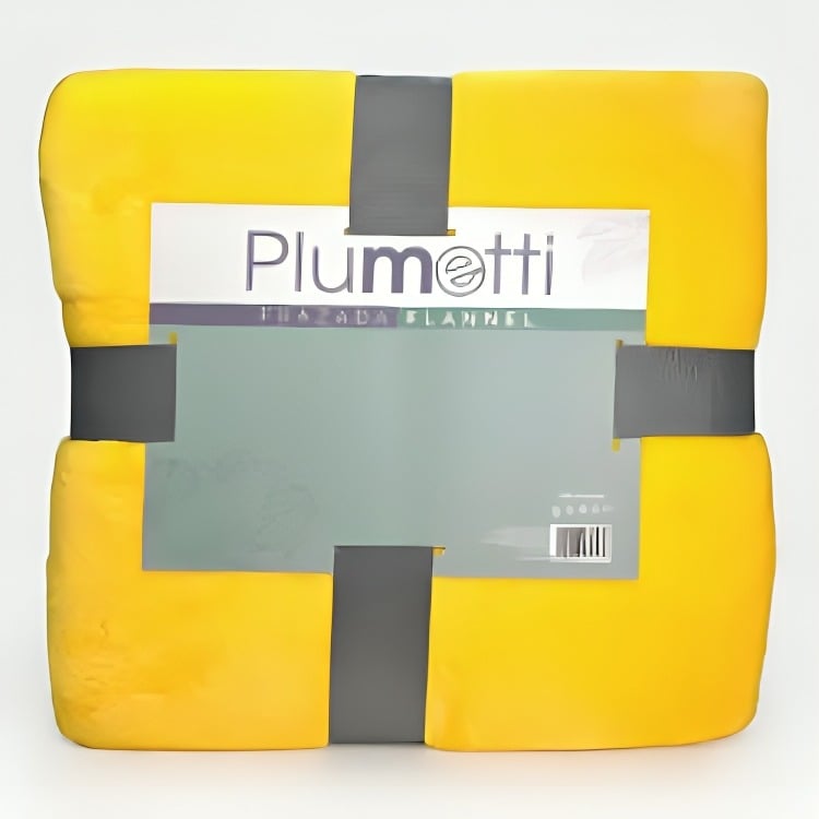 FRAZADA FLANNEL 1.5 PLAZAS / EN COLOR AMARILLO – PLUMETTI - 2