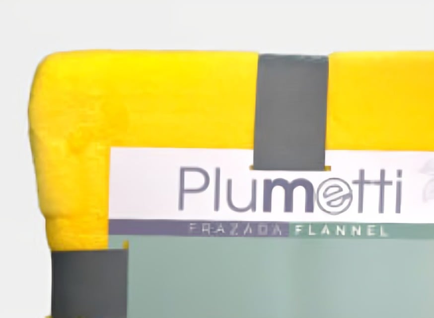 FRAZADA FLANNEL 1.5 PLAZAS / EN COLOR AMARILLO – PLUMETTI - 3