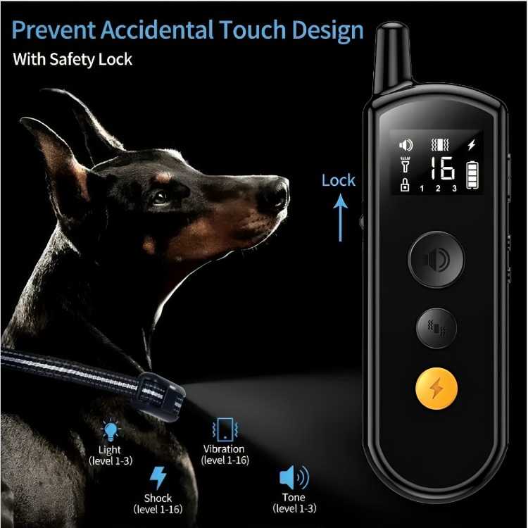 COLLAR DE ENTRENAMIENTO DE PERRO ELÉCTRICO MASCOTAS - 2