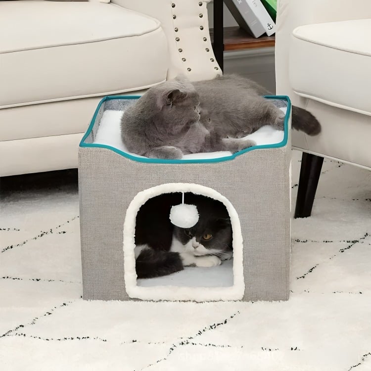 CAMA CASA IGLU PARA MASCOTAS GATO Y PERRO PEQUEÑO - 1
