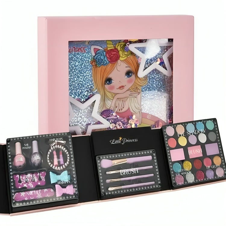 KIT DE JUGUETES MAQUILLAJE PARA NIÑAS COSMETICO MANICURA - 1