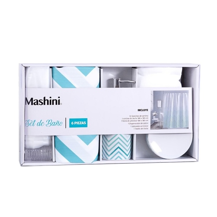 SET DE BAÑO EN CAJA 6 PIEZAS / HUASCO – MASHINI - 2