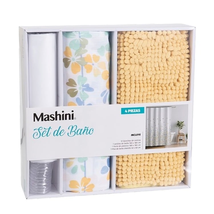 SET DE BAÑO EN CAJA 4 PIEZAS / MERU – MASHINI - 1