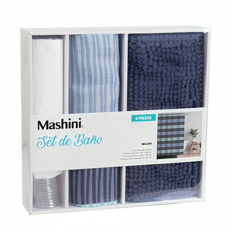 SET DE BAÑO EN CAJA 4 PIEZAS / BUSIA – MASHINI - 3