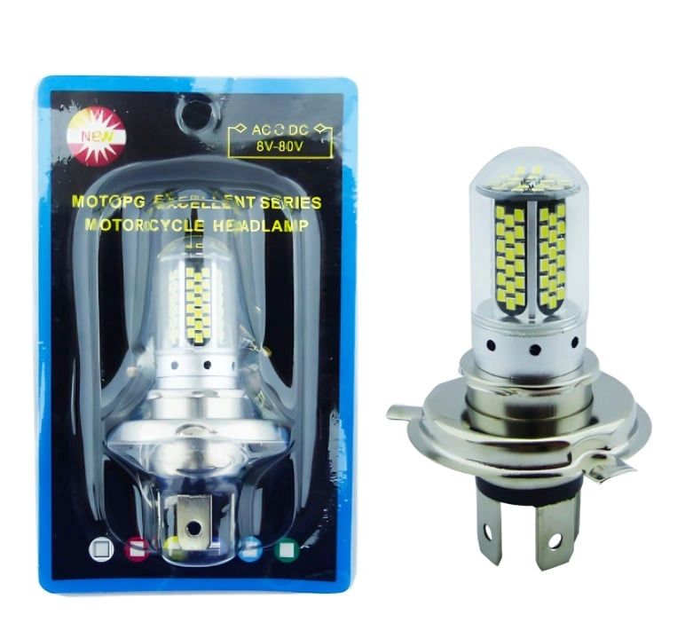 AMPOLLETA PARA MOTO H-4 NEW LUZ EN COLOR BLANCO 106 LED 20W 12 VOLT. - 2