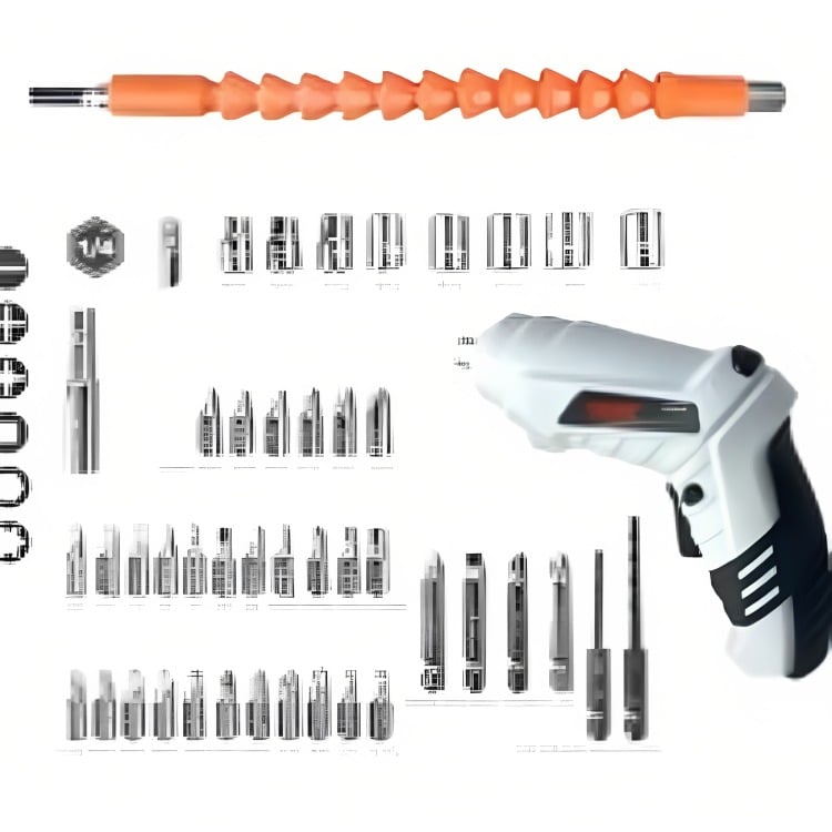 DESTORNILLADOR INALÁMBRICO X 45 PCS - EN COLOR BLANCO - 3