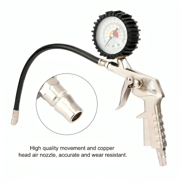 PISTOLA PARA INFLAR Y CALIBRAR NEUMATICOS CON MANOMETRO - 4
